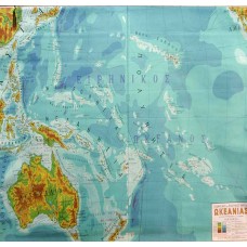 Χάρτης Ωκεανίας Πολιτικός - Γεωφυσικός